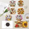 (US Local)6Pcs Acrylic  Animals Diamond Painting Fridge Magnet for Whiteboard