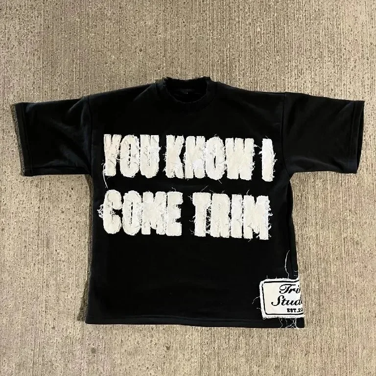 Aonga Retro Patchwork Letter T Shirt Y2K Clothes Mens Womens Harajuku Hip Hop Letter Oversized TShirt Casual Cotton Short Sleeve Tops aonga