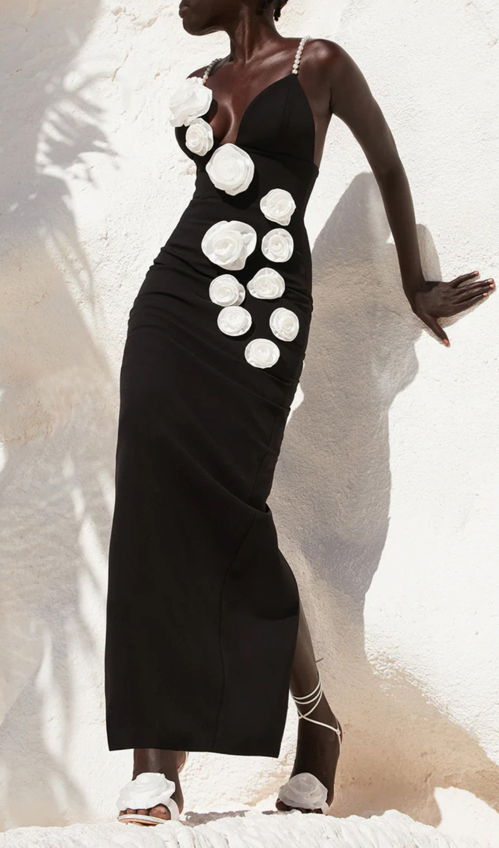 Alanna 3D Flowee Pearl Maxi Dress Flowering Girl