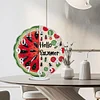 (US Local)Acrylic Special Shape Summer Watermelon Diamond Art Clock Ornaments Kit