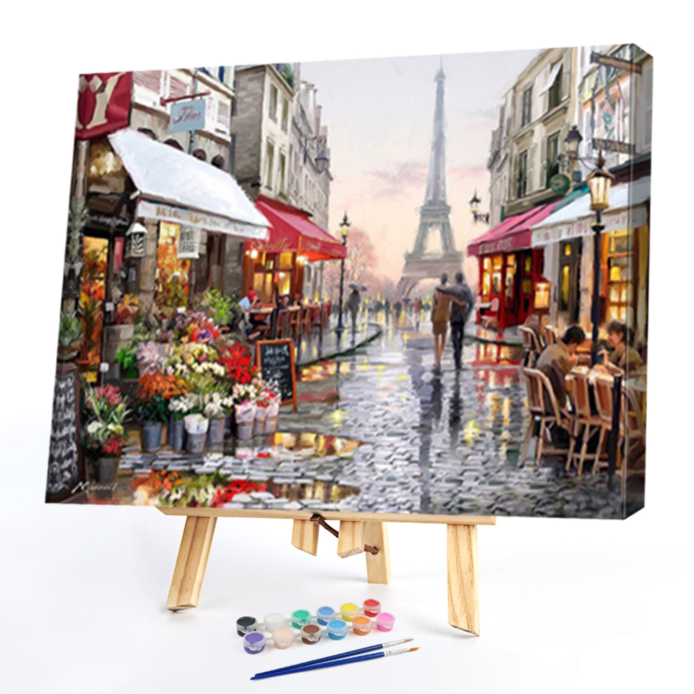 

40*50cm - Paint By Numbers - Romantic Paris Street, 501 Original