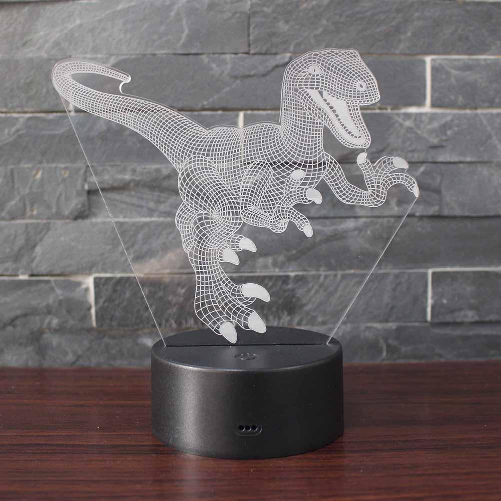 

3D Dinosaur Halloween LED Light 7 Colors Touch Lamp Kids Toys Gifts (LC-24), 501 Original