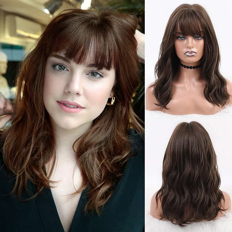 Ombre brown Long Layered Curly Women's Wig