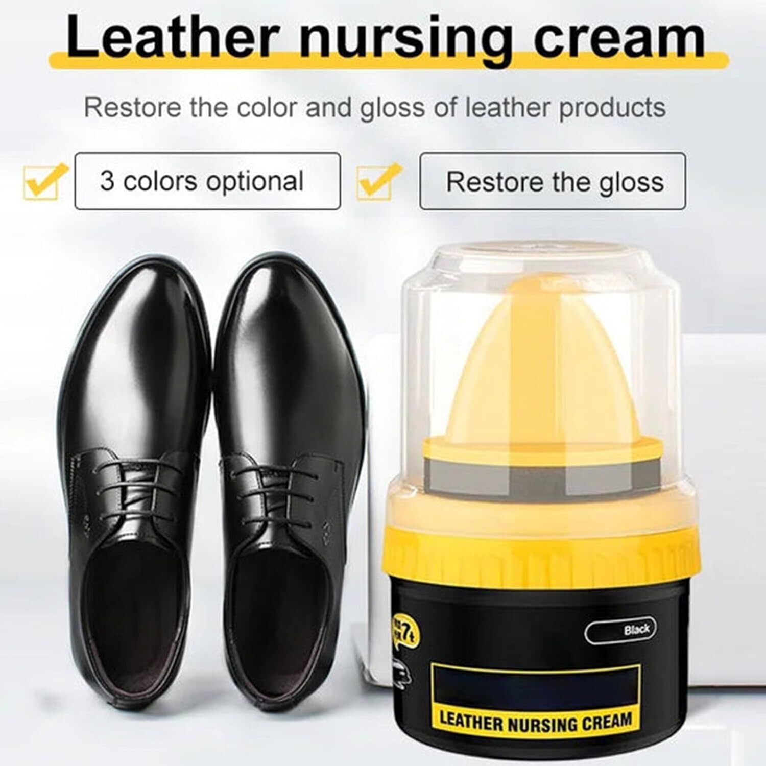 Leather Repair Cream Liquid Shoe Polish, Leather Repair Beauty Cream with Brush - Picture 4 of 10