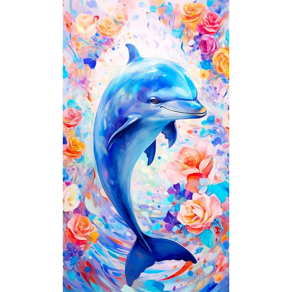 Diamond Painting - Full Round Drill - Dolphin(Canvas|40*70cm)