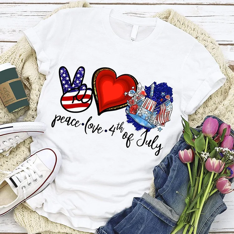 Independence Day 4th of July T-shirt Tee-Annaletters