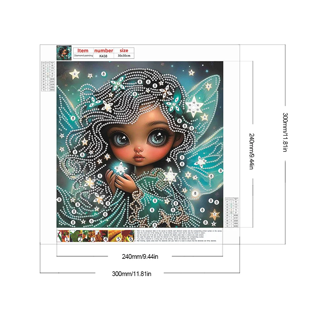 Diamond Painting - Partial Special Shaped Drill - Elf Girl(Canvas|30*30cm)