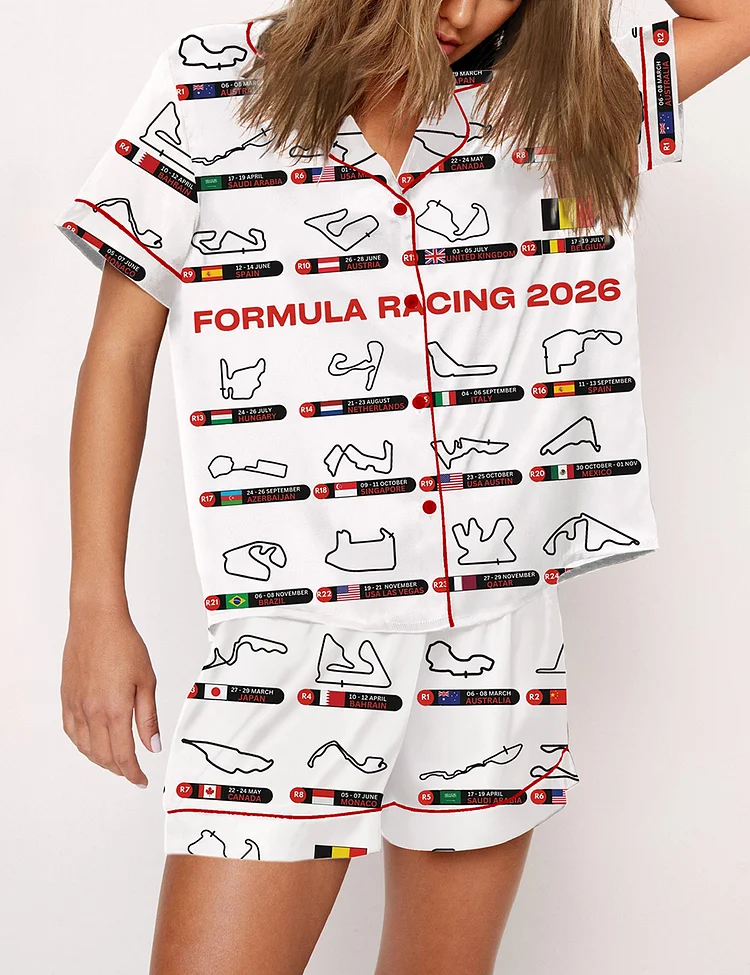 Women's Formula One 2026 Racing Calendar Pajama Set