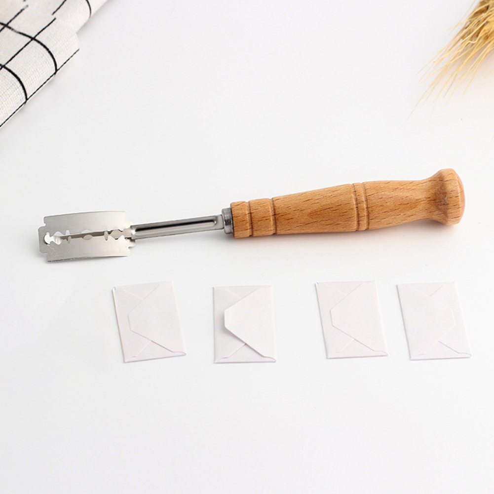 

Bread Slicing Knife Dough Trim Wooden Handle Stainless Steel Toast Cutter, 501 Original