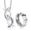 Creative Kissing Fish Dual-Purpose Necklace Ring Retractable Foldable Deformable Personality Pendant