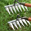 Garden Rake Durable Metal Harrow Garden Hand Rake Tool Heavy Duty Rake Farm Tool