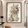 (Big Size)Peony In Vase - 11CT Stamped Cross Stitch 40*60cm/15.75*23.62in
