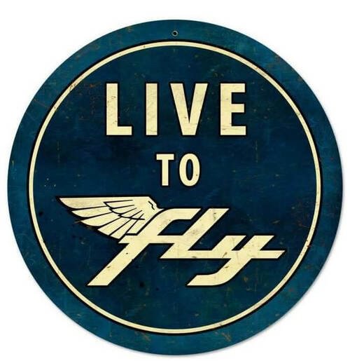 Live to fly- Round Shape Tin Signs/Wooden Signs - 30*30CM