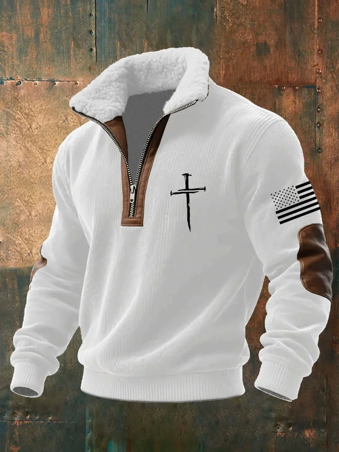 Men's Faith Textured Sweatshirt  socialshop