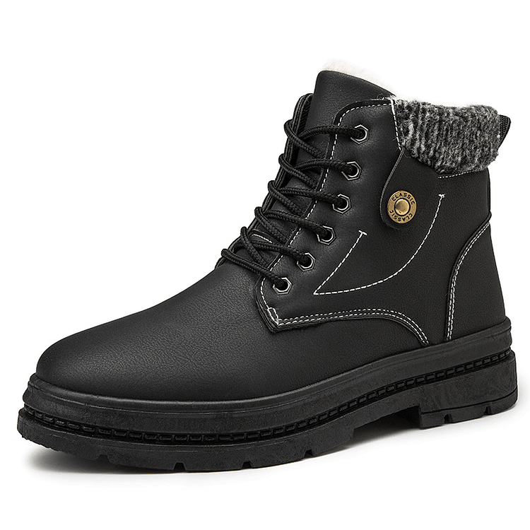 Kanyap-Men Warm Plush Lining Non  Snow Tooling Boots