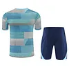 2025/2026 Real Madrid Pre-Match Training Blue-Green Shirt+Shorts 1:1 Thai Quality