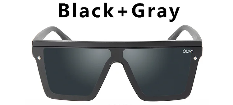 Oversized Cycling Glasses Women Flat Top Quay Square Sun Glasses for Women Female Vintage Mirror Ladies Cycling Sunglasses UV400