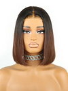 Bob Wigs 100% Human Hair Straight Wig 5x5 Lace Closure Wig 10inches black Hair Pre Plucked 