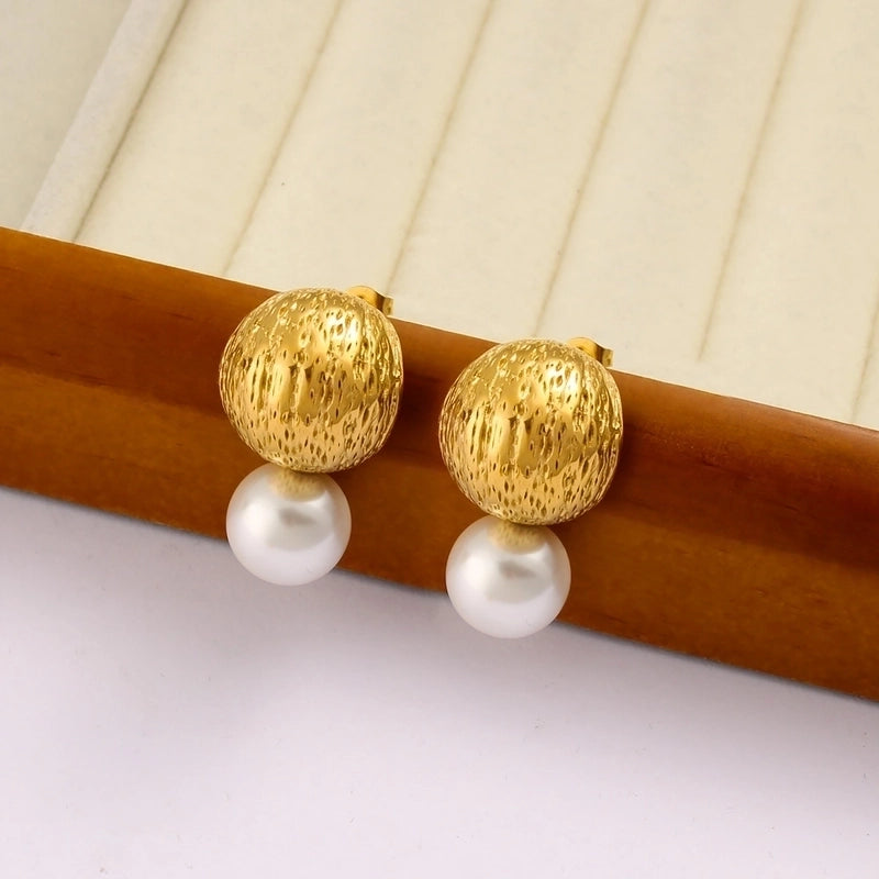 1 Pair Elegant Minimalist Classic Style Geometric 304 Stainless Steel 316 Stainless Steel  18K Gold Plated Ear Studs