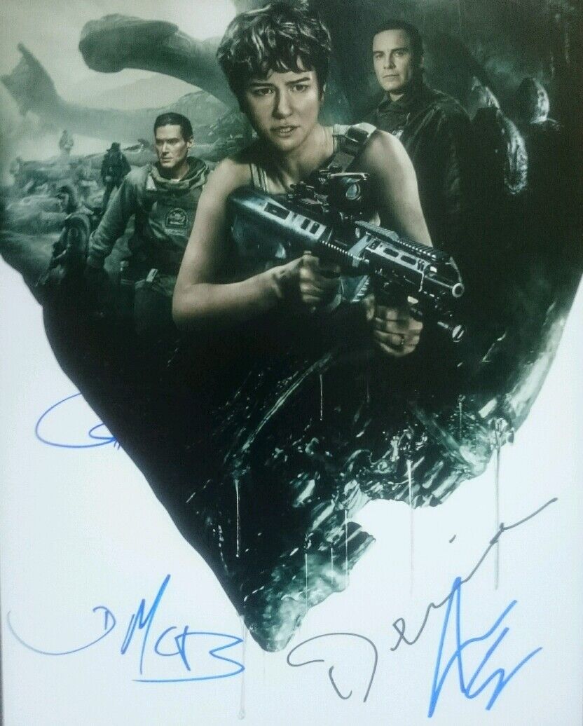 Alien Covenant Multi Signed 11x14 Photo Poster painting AFTAL *SIGNED BY 4*