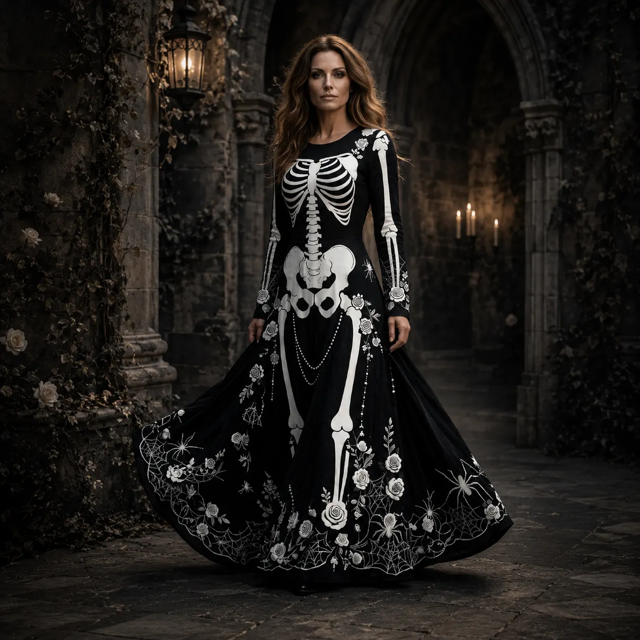 Confident woman wearing the Beauty Beneath the Surface Halloween collection