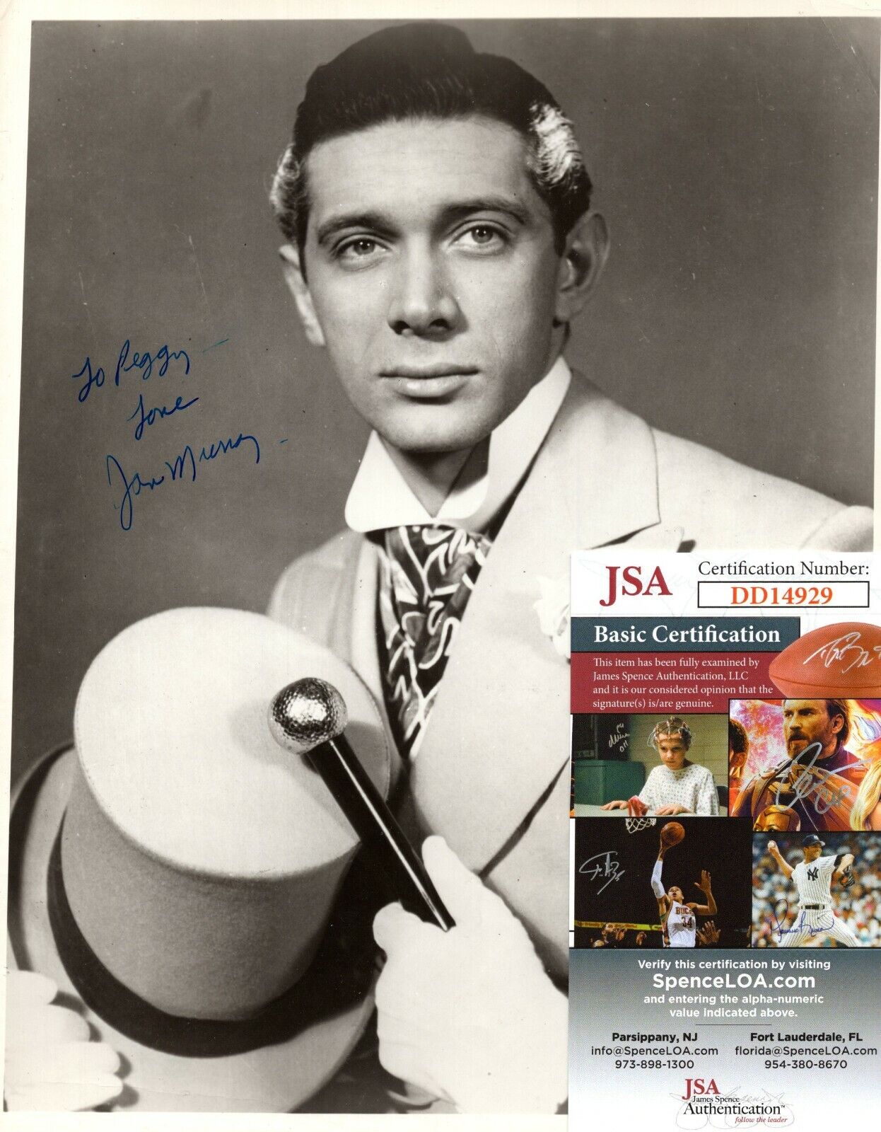 Jan Murray Stand Up Comedian Hand Signed Autograph 8x10 Photo Poster painting with JSA COA