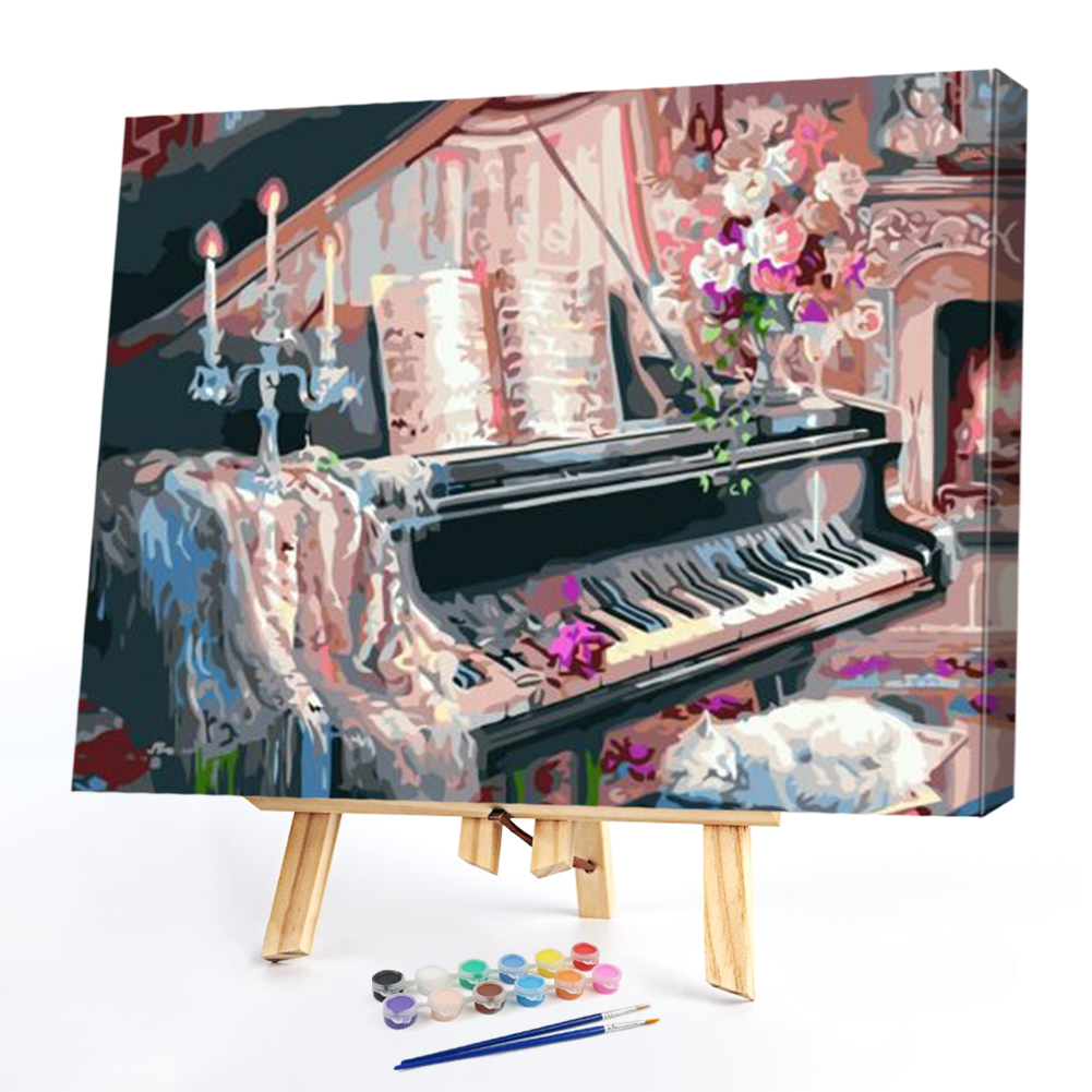 

50*40cm - Paint By Numbers - Piano, 501 Original