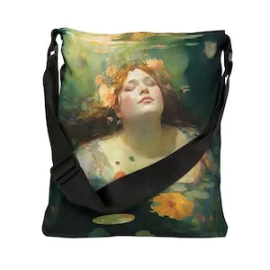 pornhint Pornhint Healing Crossbody Bag, Adjustable Straps, Zipped Inner Pocket | Body Positive Gift, Ethereal Beauty Mermaid Art, Healing Fat Self Love