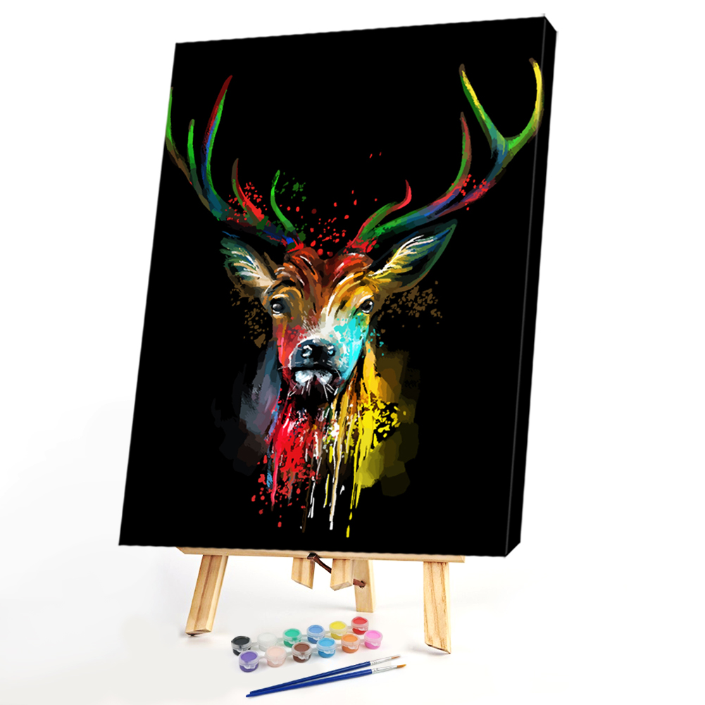 

40x50cm - Paint By Numbers Colorful Deer, 501 Original