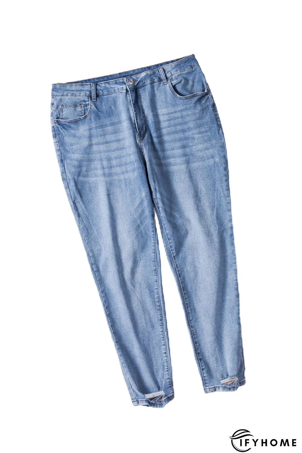 Sky Blue High Rise Skinny Plus Size Jeans | IFYHOME