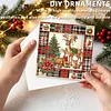 6pcs Plaid Vintage DIY Diamond Painting Cards Art 15x15cm for Adults