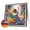 (US Only)9pcs Girl 5D DIY Special Shape Crystal Partial Diamond Painting Kit 30x30cm