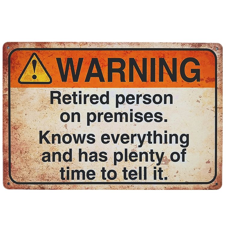 Warning - Vintage Tin Signs/Wooden Signs - 20*30cm/30*40cm