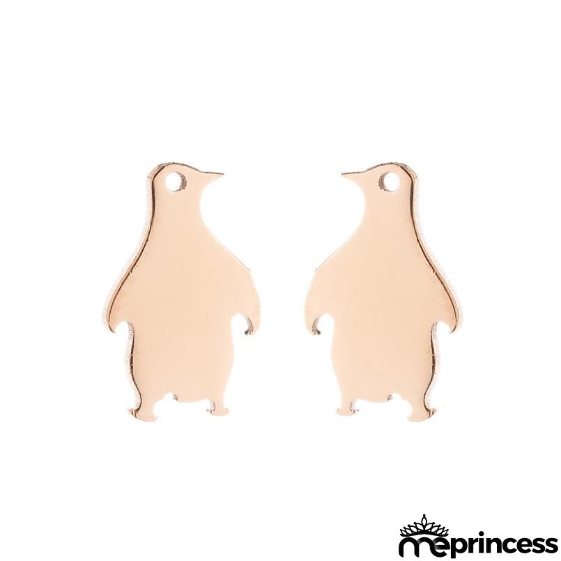 Women Fashion Hollow Eagle Owl Snake Dolphin Bee Giraffe Elephant Dog Cat Rabbit Fish Bird Penguim Stainless Steel Stud Earrings