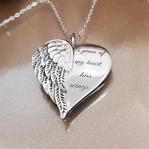 🔥Last Day Promotion 70% OFF"A Piece of my Heart has Wings"Pendant Necklace