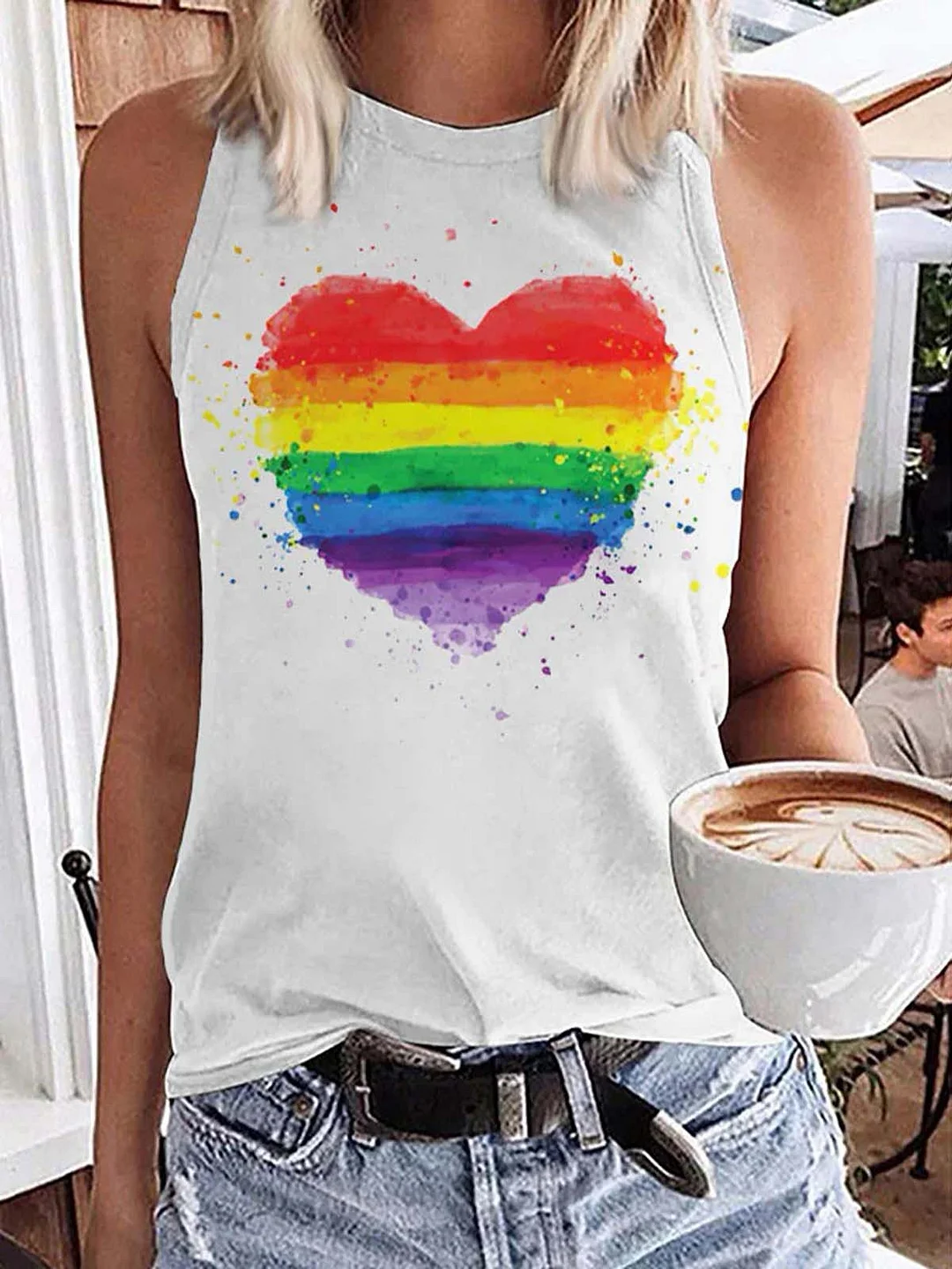 Women's Bright And Colourful Rainbow Lgbt Tank Top