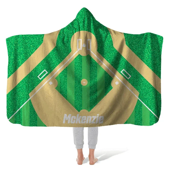 baseball hooded blanket