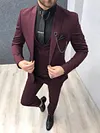 Olympia Claret Red  Slim Fit  Suit