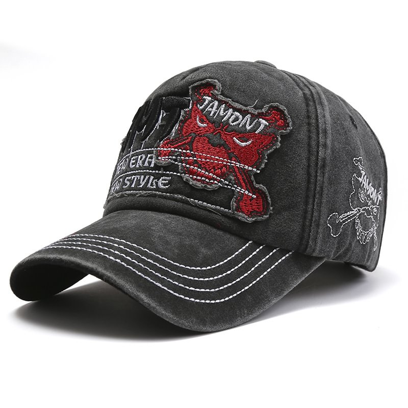 Old embroidered cowboy baseball caps for couples