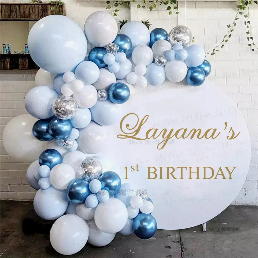 Birthday Party Vinyl Wall Decals Custom Names And Texts Wall Plexiglass Board Sticker Parties Wedding Ceremony Decoration Arts