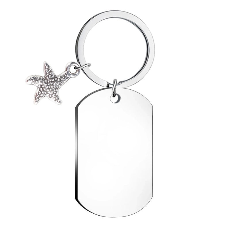 Minimalist Geometric Stainless Steel Unisex Bag Pendant Keychain