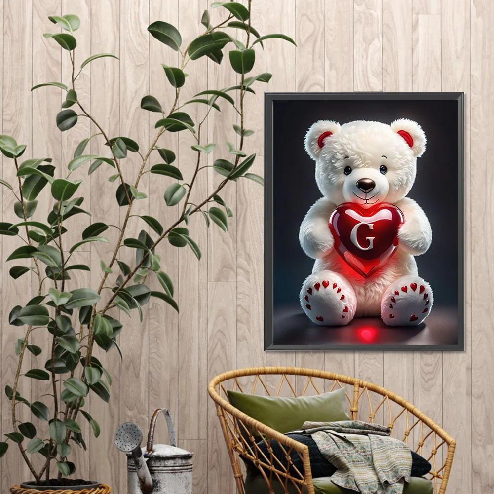 Diamond Painting - Full Square Drill - Bear Love G(Canvas|35*45cm)