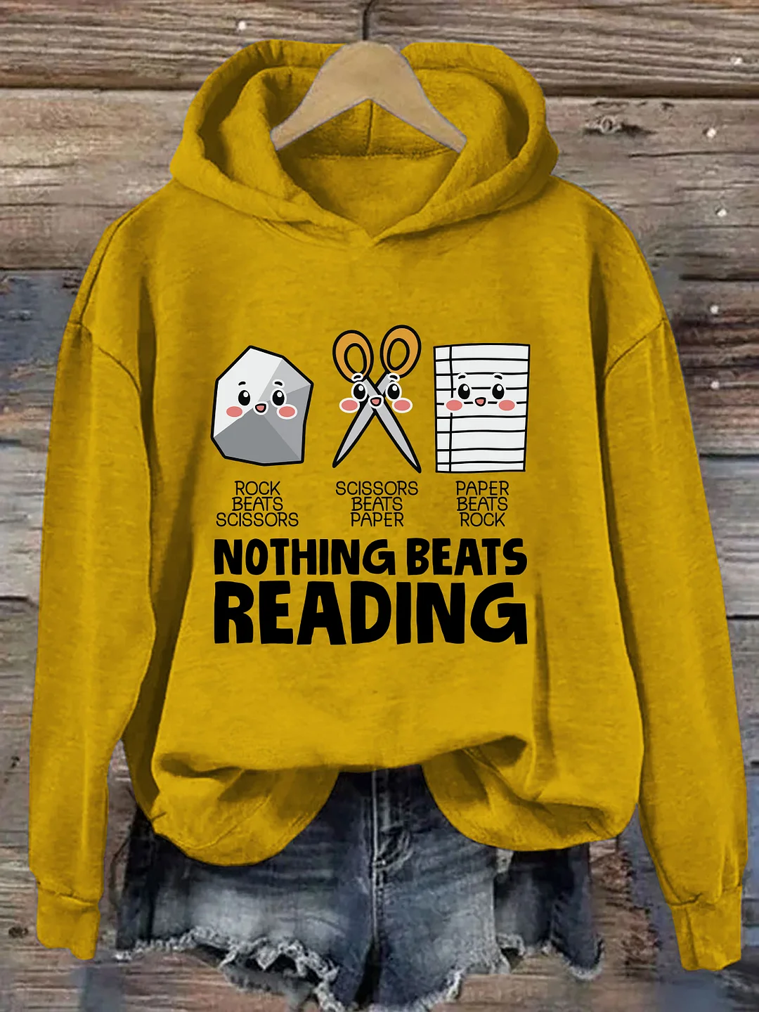 Rock Paper Scissor Reading Hoodie