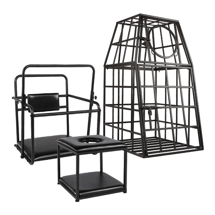 pornhint Pornhint BDSM Bondage Kit Love Furniture Chair Cage Stools Torture Device Adult Sex Toys BDSM