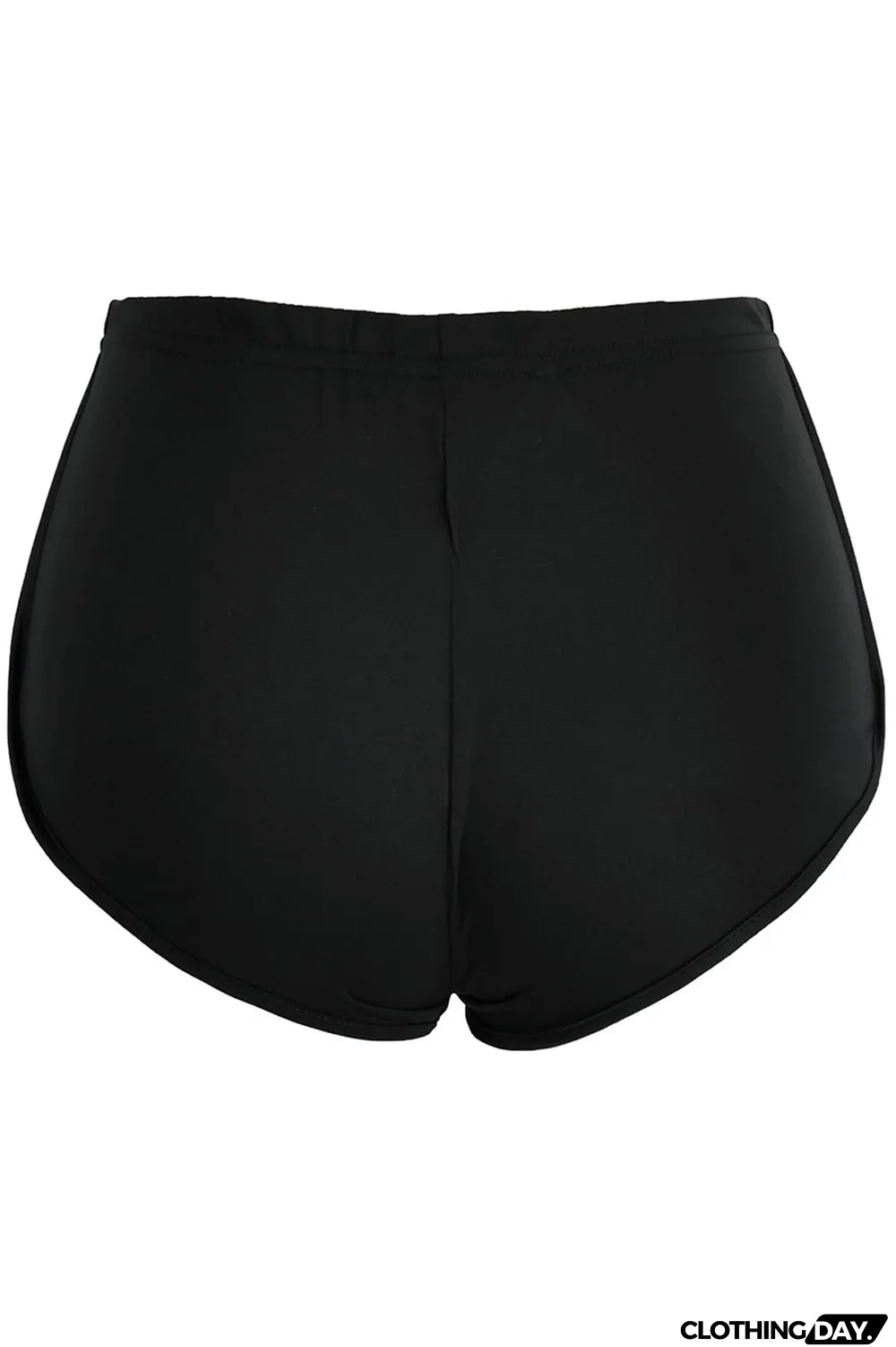 Turquoise Casual Sportswear Print Solid Patchwork Skinny High Waist Short