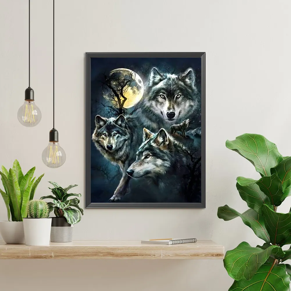 Diamond Painting - Full Round Drill - Wolf(Canvas|40*55cm)
