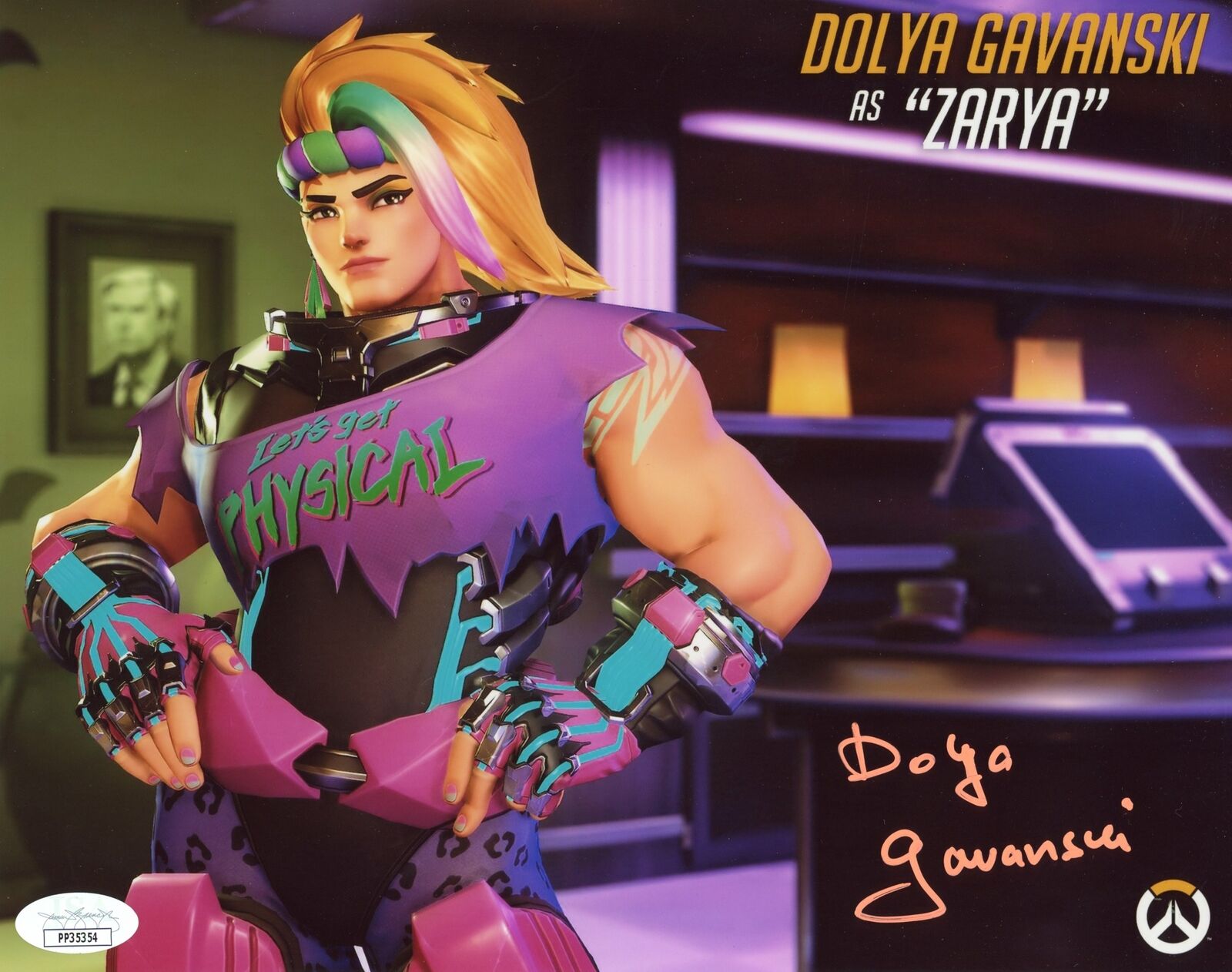 Dolya Gavanski ZARYA Overwatch 8x10 Photo Poster painting Signed Autograph JSA Certified COA