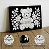 DIY Pearl Painting Love Bear for Home Wall Decor with Frame(20x30cm)