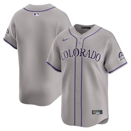 Men's Colorado Rockies  Gray Road Limited Jersey