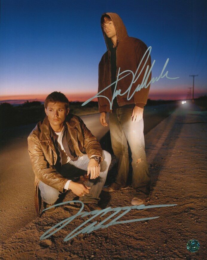 JENSEN ACKLES, JARED PADALECKI Autographed Original 8x10 Photo Poster painting LOA TTM